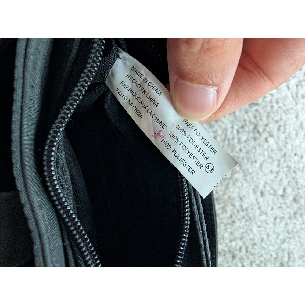 First Kiss Shoulder Bag Women's Mini Black Y2K Vtg Grunge Buckle Baguette Purse - Picture 7 of 7